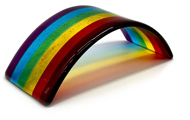 Fused glass rainbow